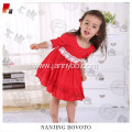 viscose fabric red toddler pinafore dress